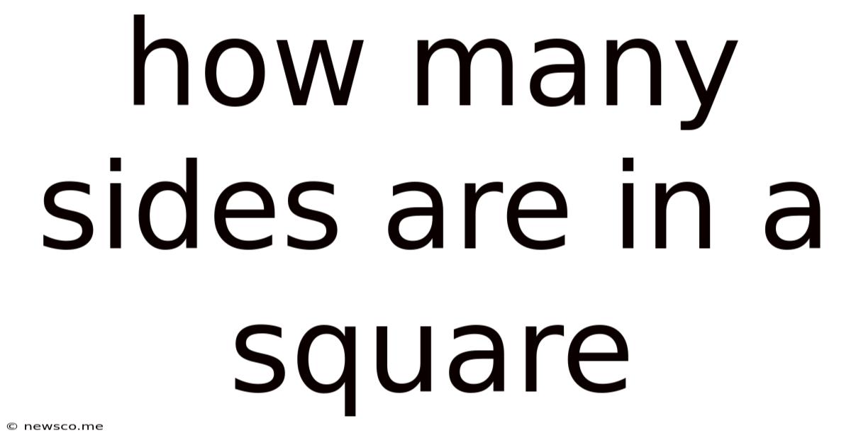How Many Sides Are In A Square