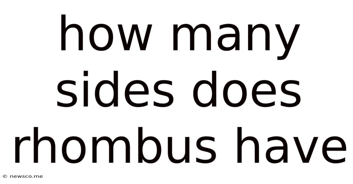 How Many Sides Does Rhombus Have