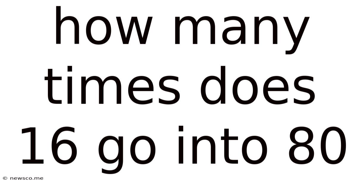 How Many Times Does 16 Go Into 80