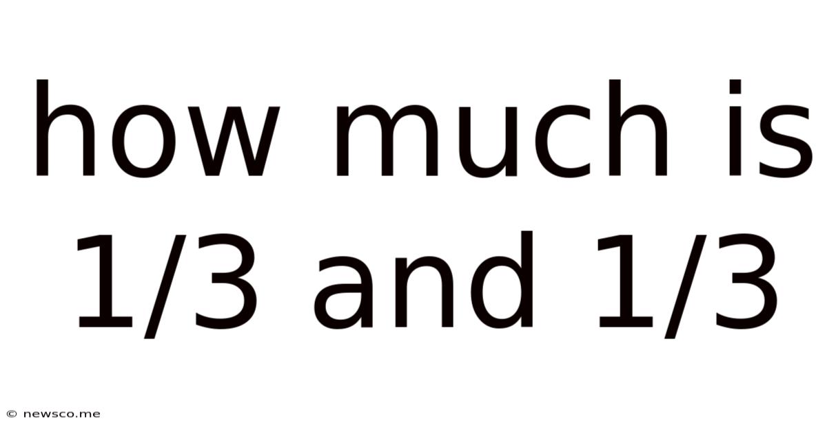 How Much Is 1/3 And 1/3