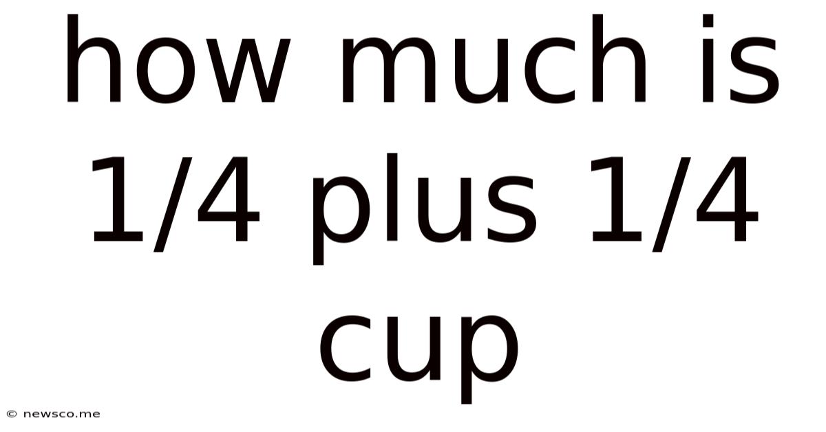 How Much Is 1/4 Plus 1/4 Cup