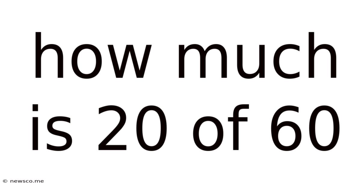 How Much Is 20 Of 60