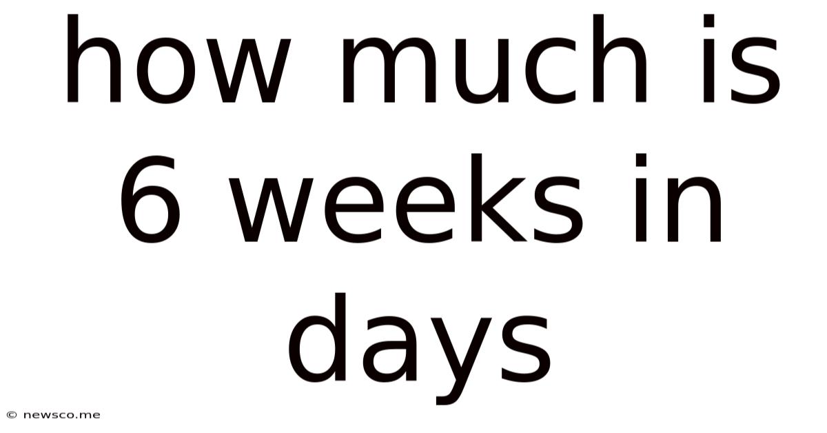 How Much Is 6 Weeks In Days