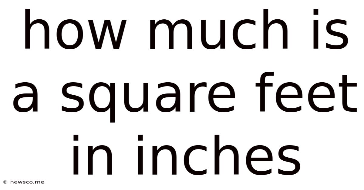 How Much Is A Square Feet In Inches