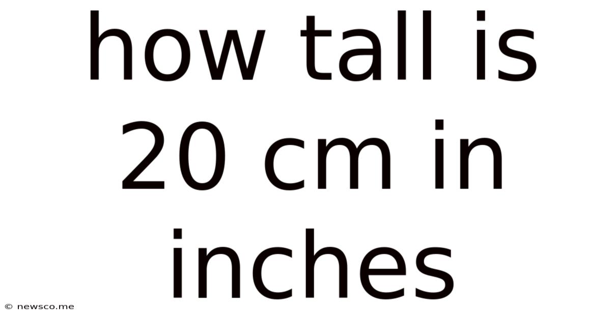 How Tall Is 20 Cm In Inches