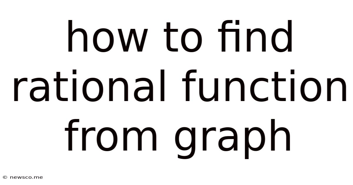How To Find Rational Function From Graph