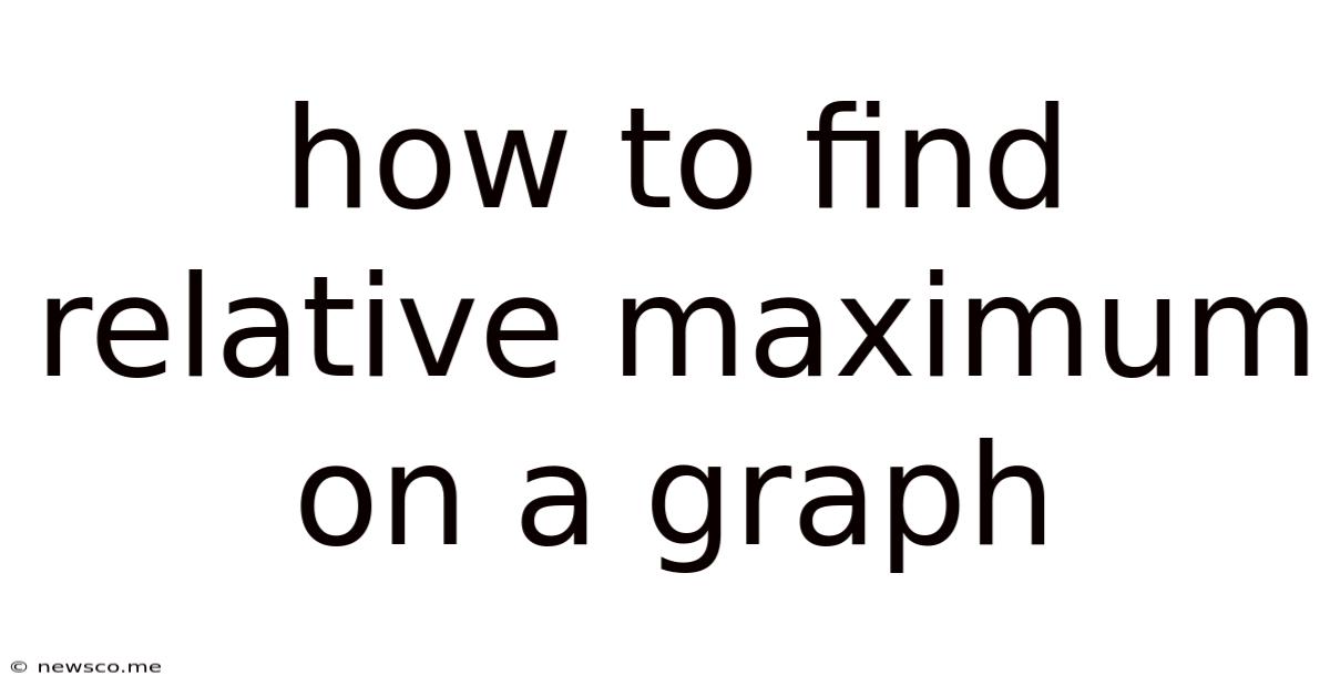 How To Find Relative Maximum On A Graph