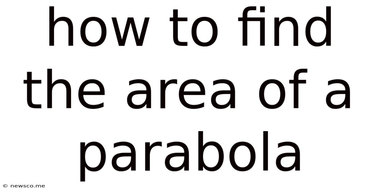How To Find The Area Of A Parabola
