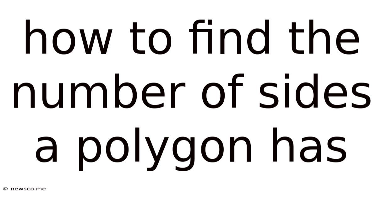 How To Find The Number Of Sides A Polygon Has