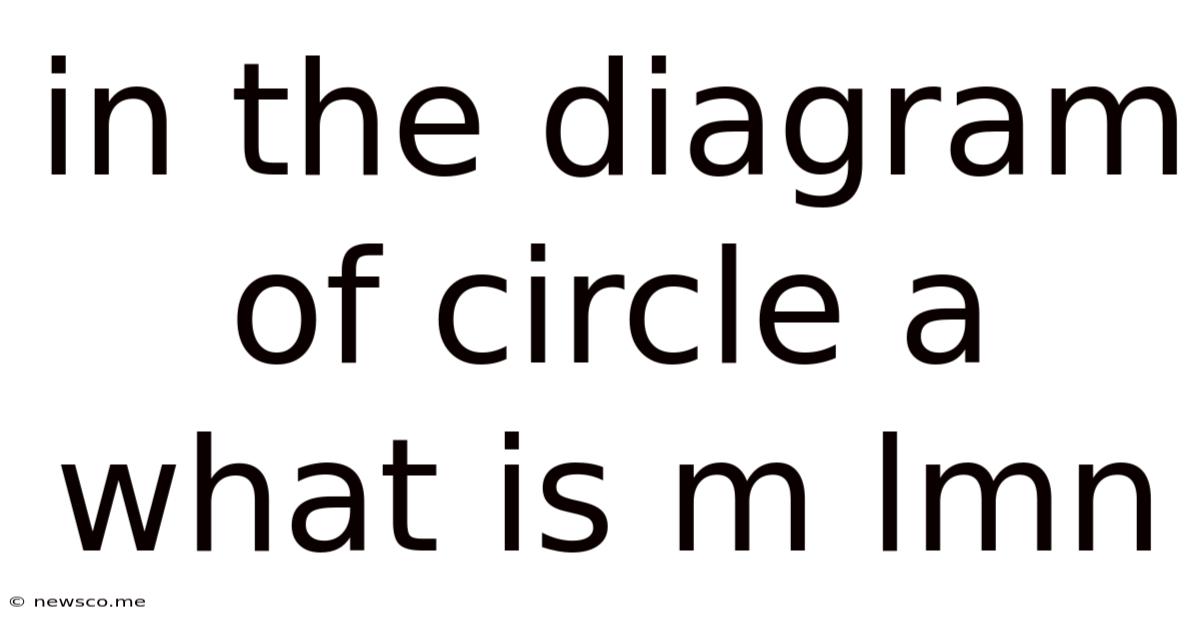 In The Diagram Of Circle A What Is M Lmn