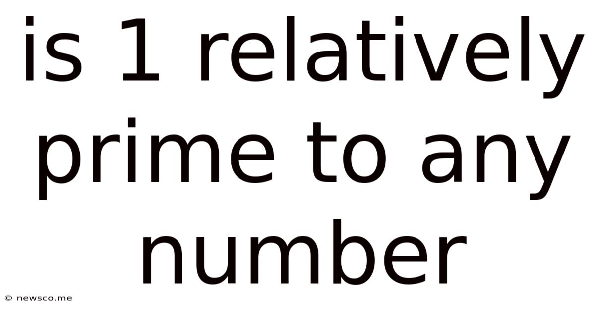 Is 1 Relatively Prime To Any Number