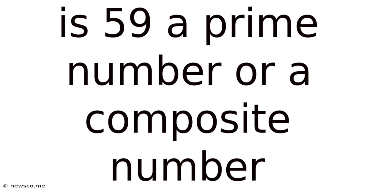 Is 59 A Prime Number Or A Composite Number