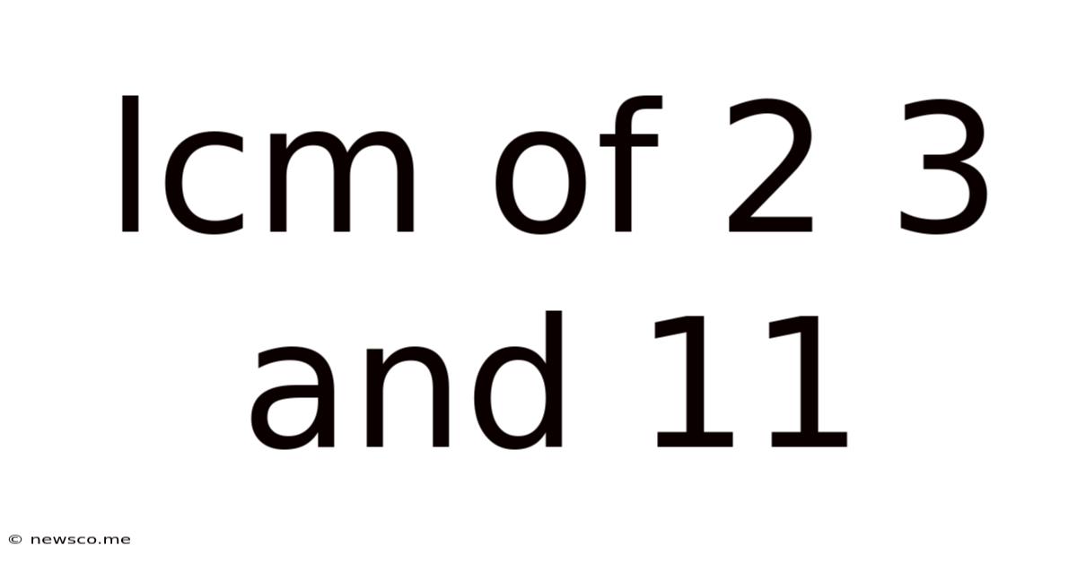 Lcm Of 2 3 And 11
