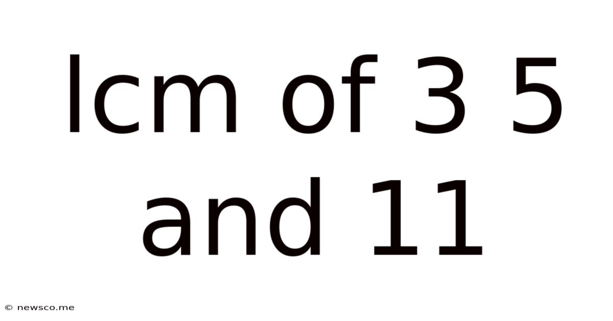 Lcm Of 3 5 And 11
