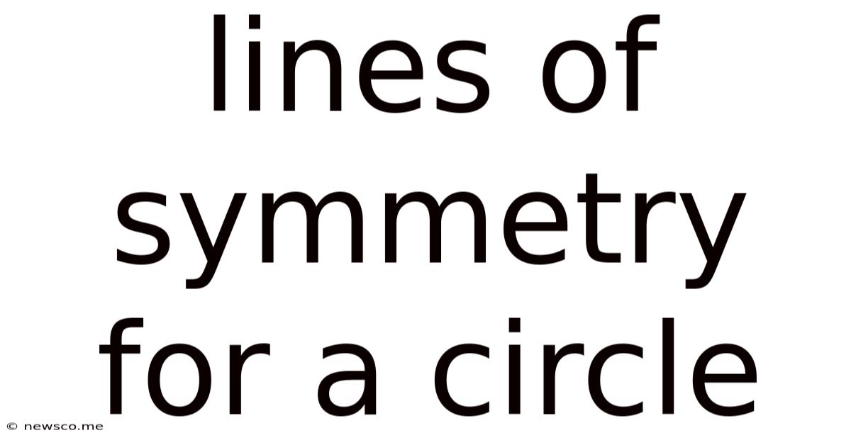 Lines Of Symmetry For A Circle