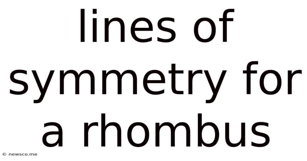 Lines Of Symmetry For A Rhombus