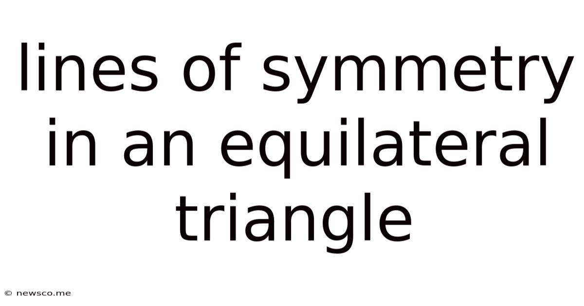 Lines Of Symmetry In An Equilateral Triangle