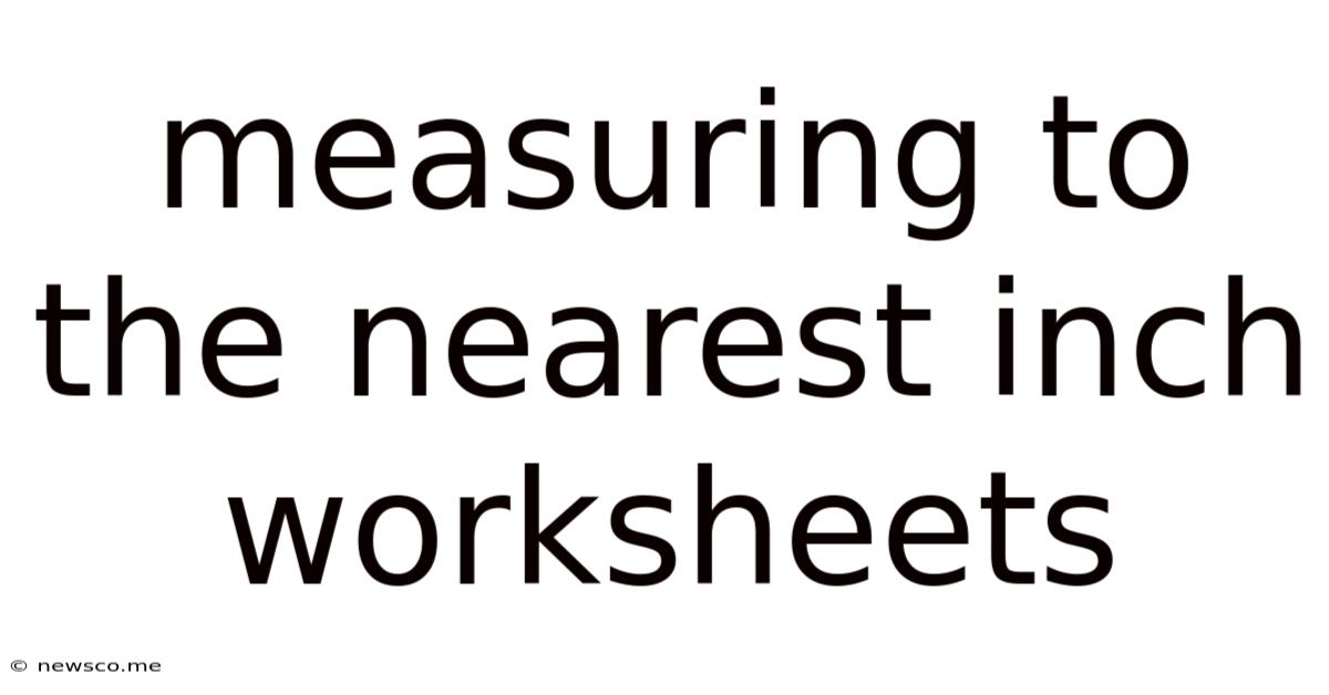 Measuring To The Nearest Inch Worksheets