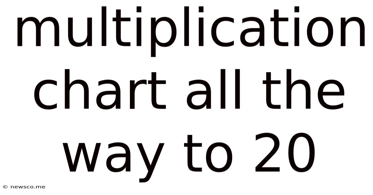Multiplication Chart All The Way To 20