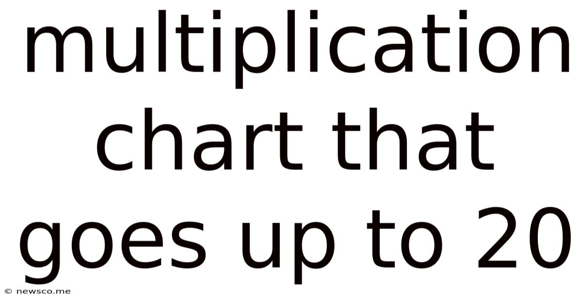 Multiplication Chart That Goes Up To 20