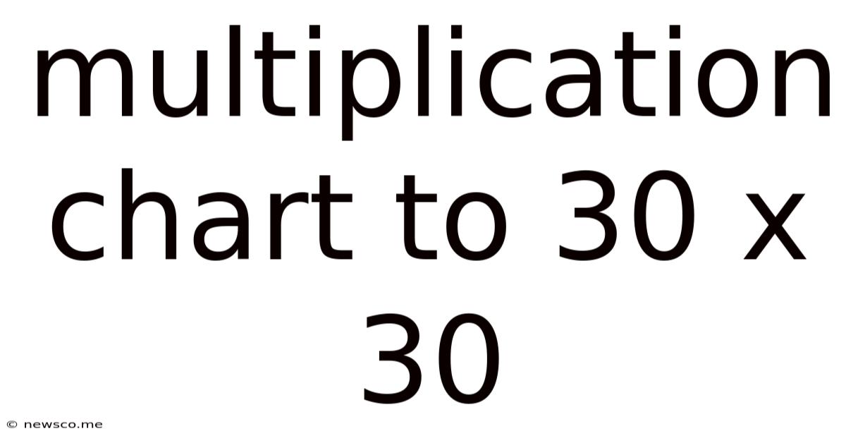Multiplication Chart To 30 X 30