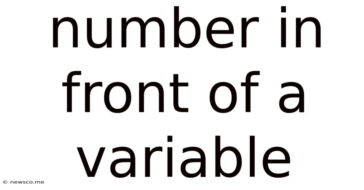Number In Front Of A Variable