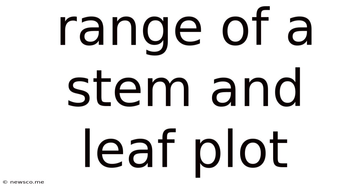 Range Of A Stem And Leaf Plot