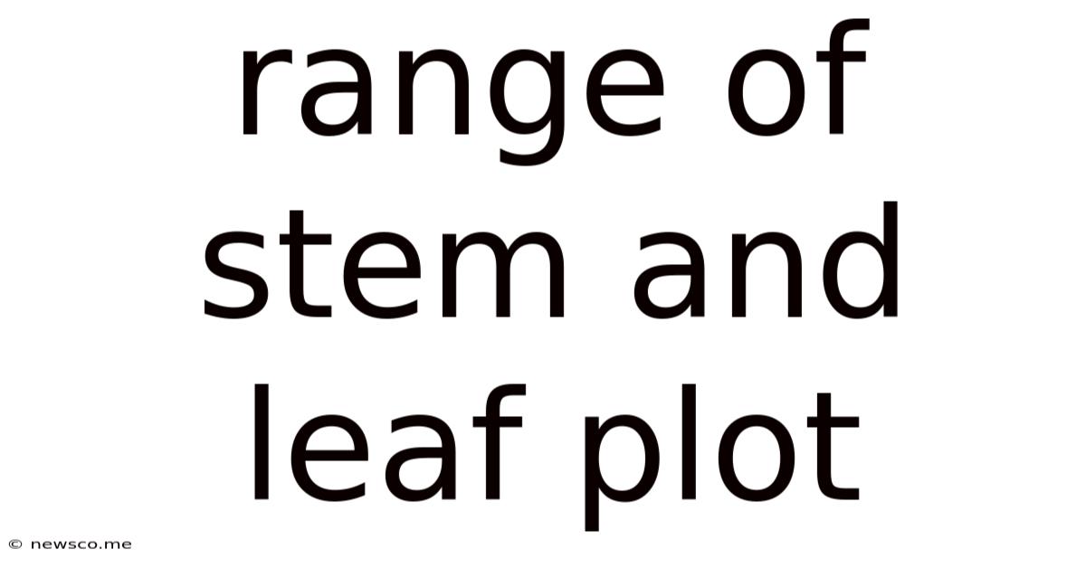 Range Of Stem And Leaf Plot