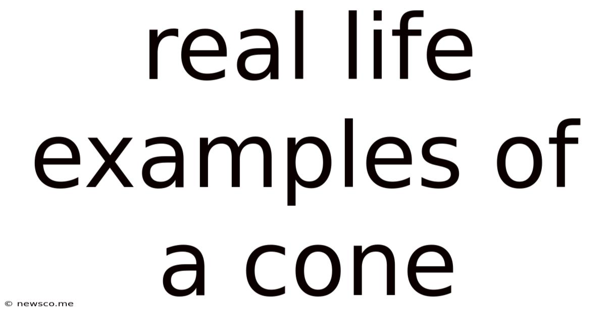 Real Life Examples Of A Cone