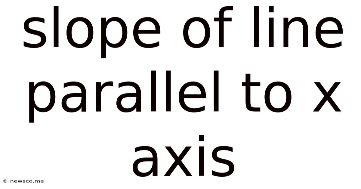 Slope Of Line Parallel To X Axis