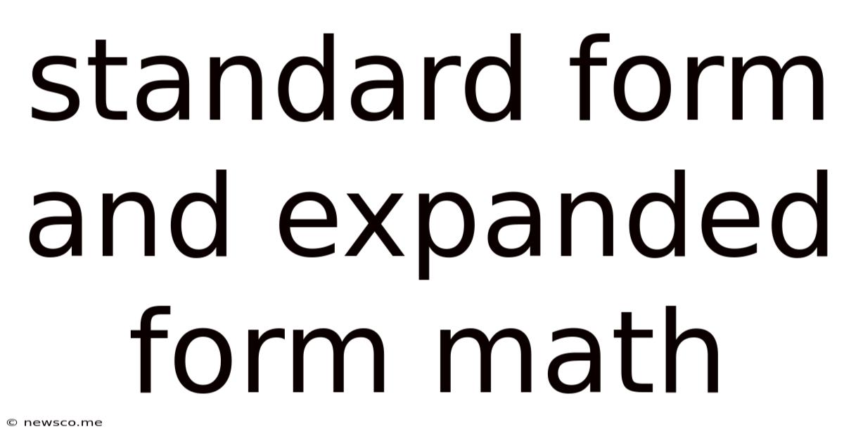 Standard Form And Expanded Form Math