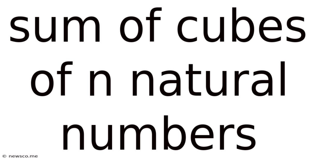 Sum Of Cubes Of N Natural Numbers
