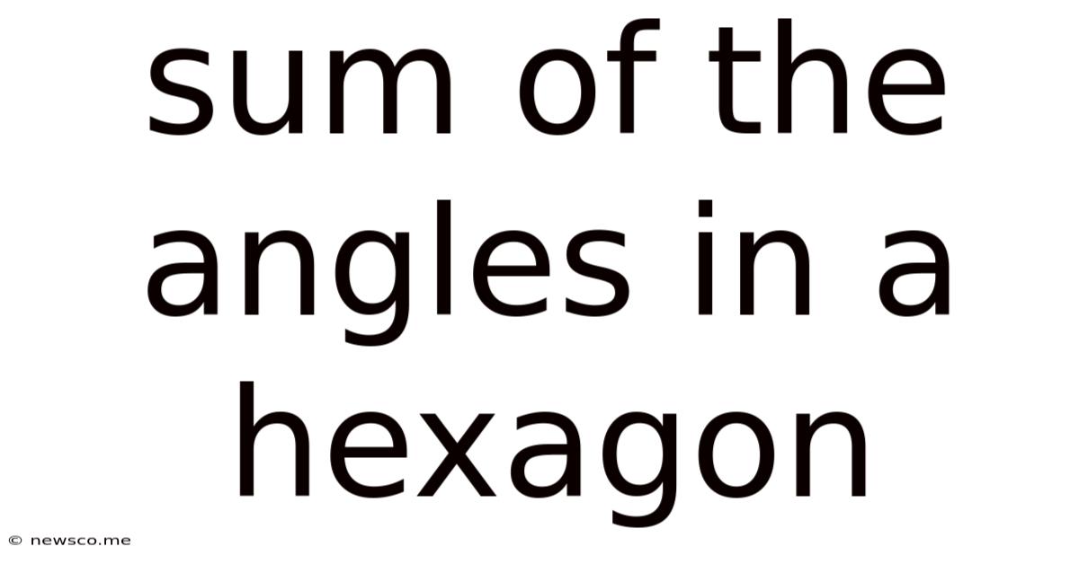 Sum Of The Angles In A Hexagon