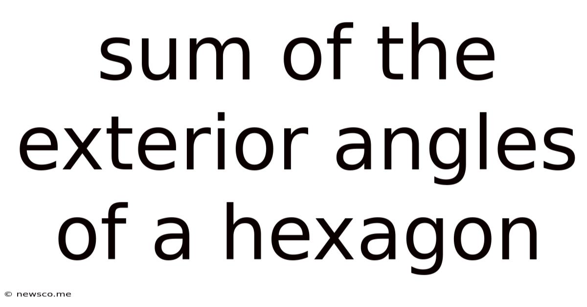 Sum Of The Exterior Angles Of A Hexagon