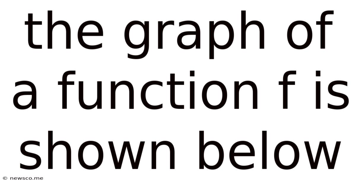 The Graph Of A Function F Is Shown Below