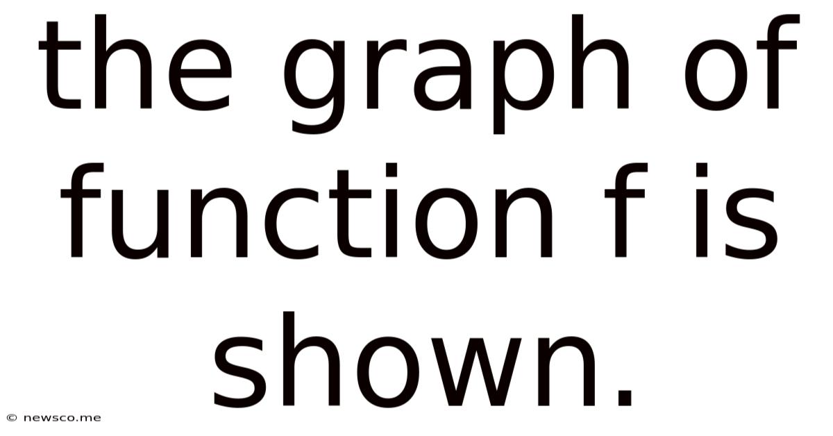 The Graph Of Function F Is Shown.