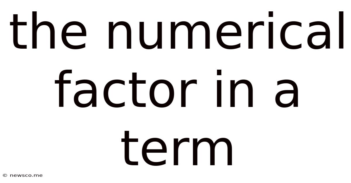 The Numerical Factor In A Term