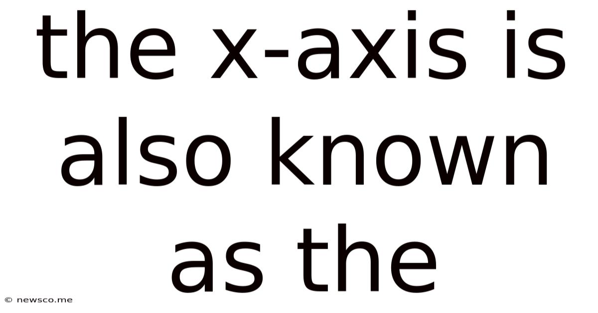 The X-axis Is Also Known As The