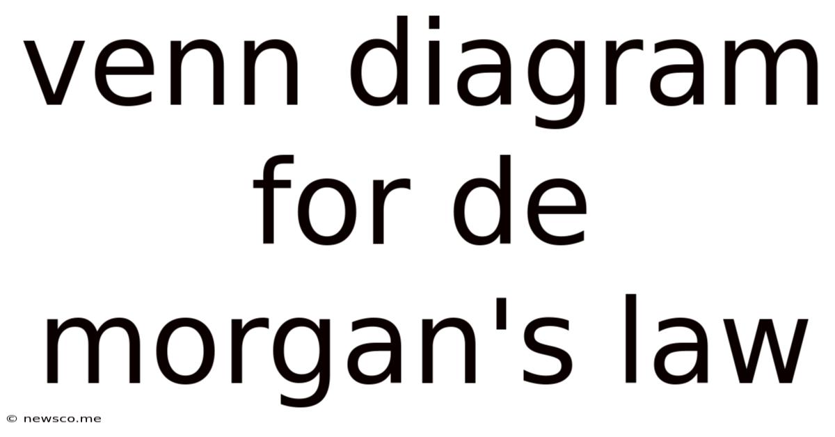 Venn Diagram For De Morgan's Law