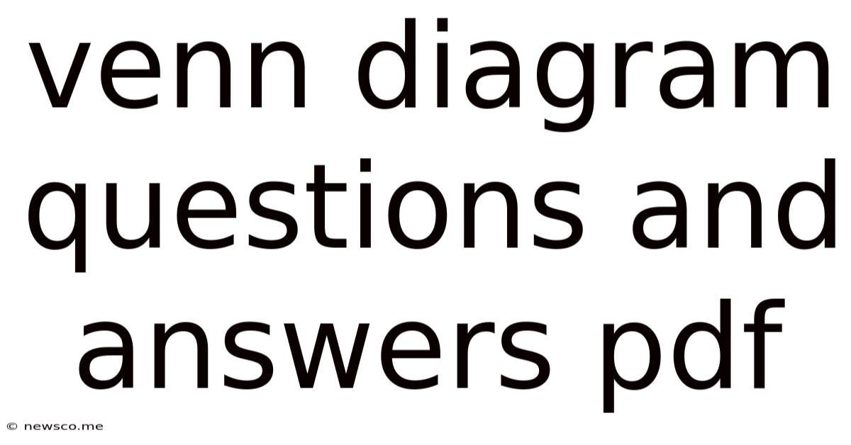 Venn Diagram Questions And Answers Pdf