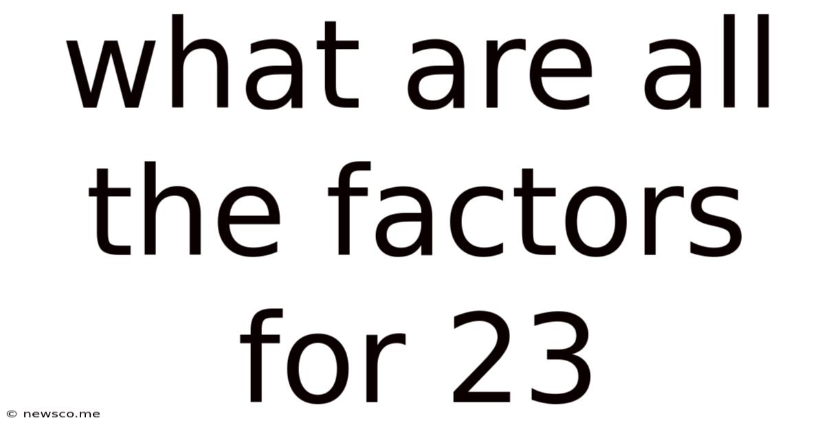 What Are All The Factors For 23