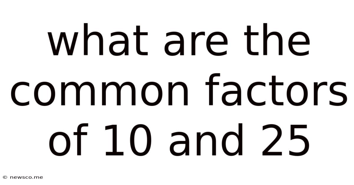 What Are The Common Factors Of 10 And 25