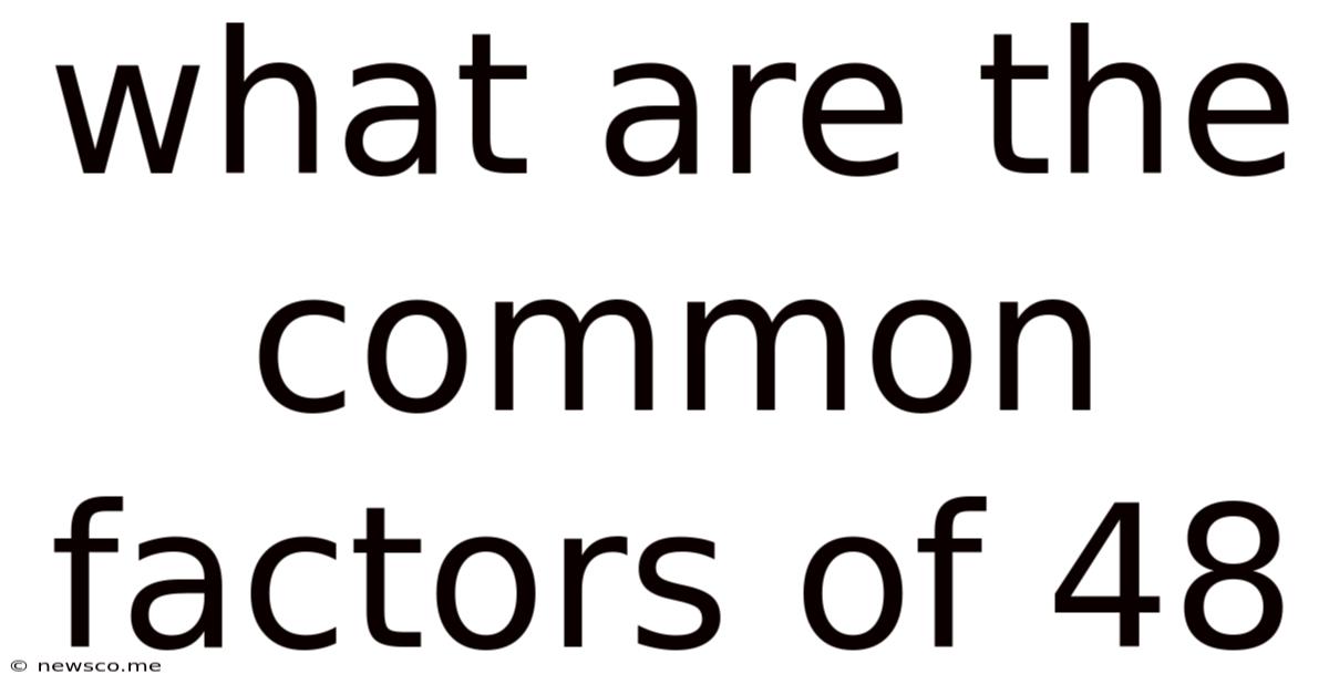 What Are The Common Factors Of 48