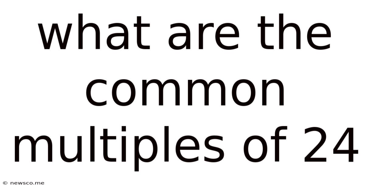 What Are The Common Multiples Of 24