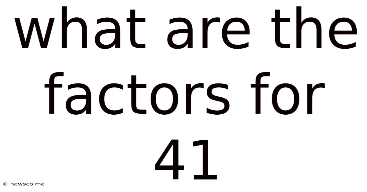 What Are The Factors For 41