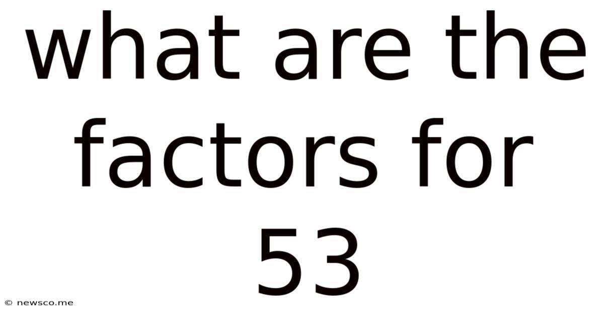 What Are The Factors For 53