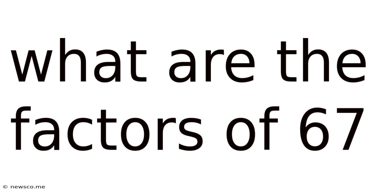 What Are The Factors Of 67