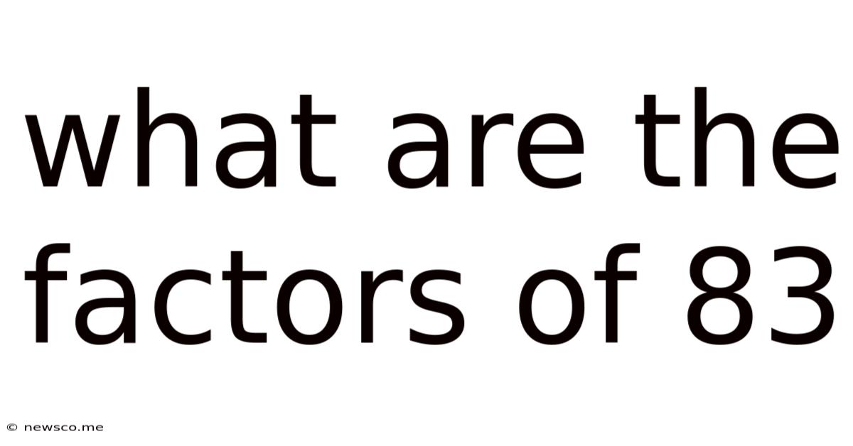 What Are The Factors Of 83