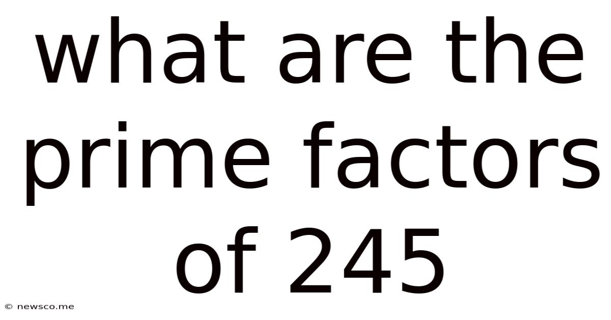 What Are The Prime Factors Of 245
