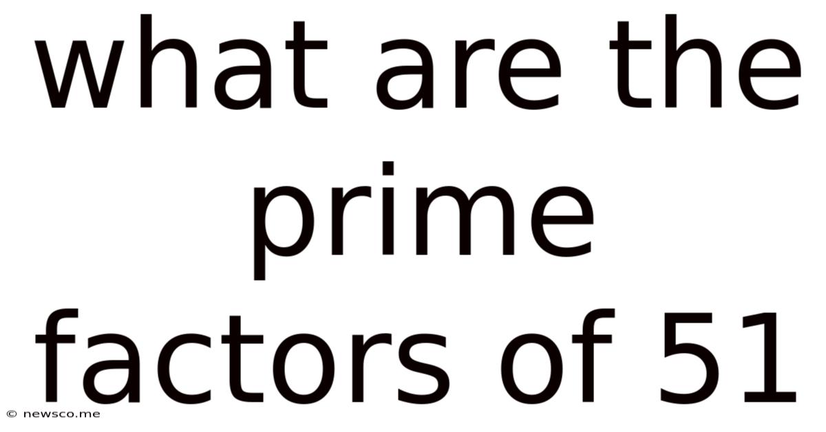 What Are The Prime Factors Of 51